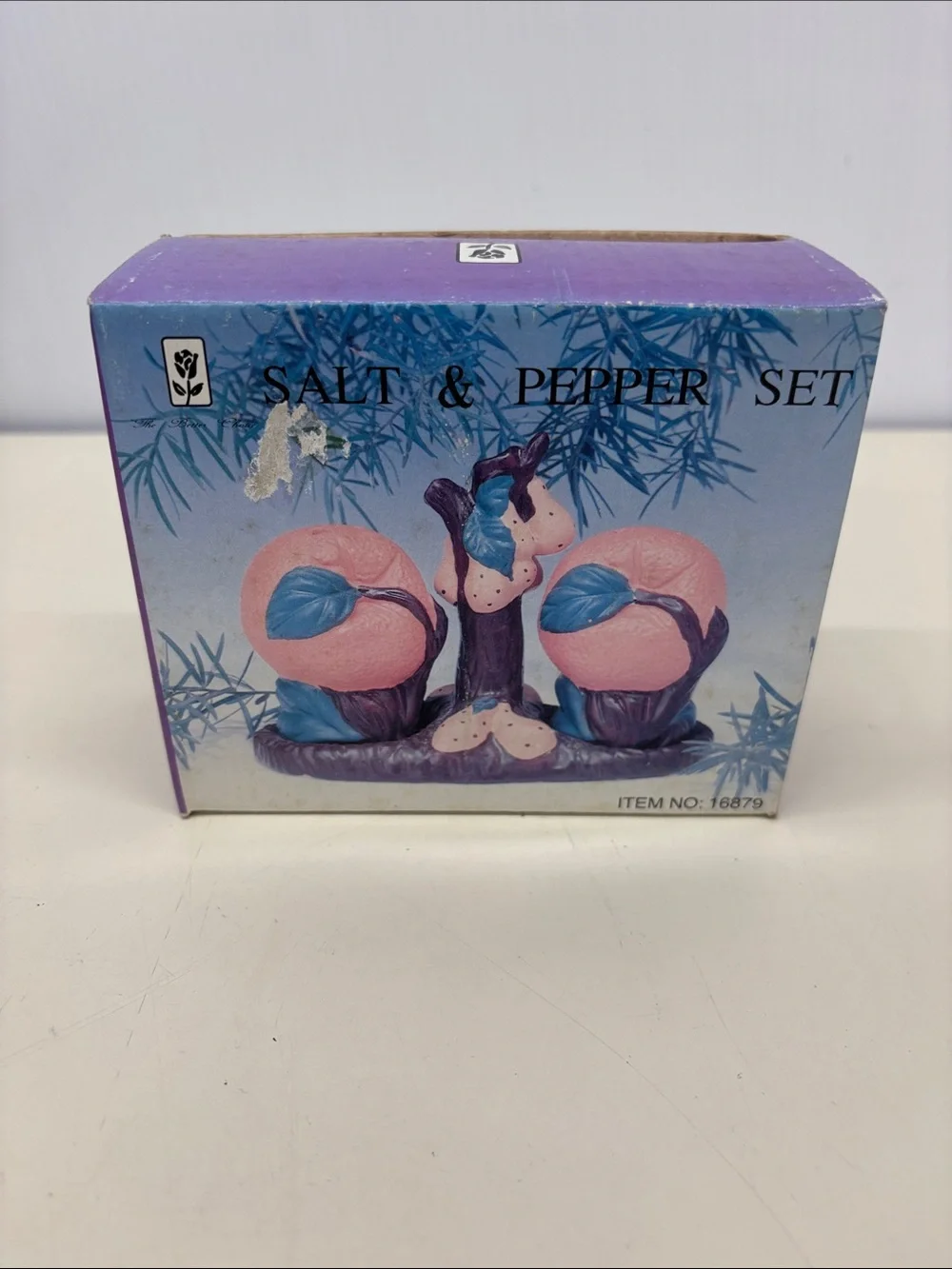 Ceramic Pink & Purple Salt and Pepper Set